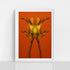 Yellow Freesia on Orange - Signed Edition Art Print